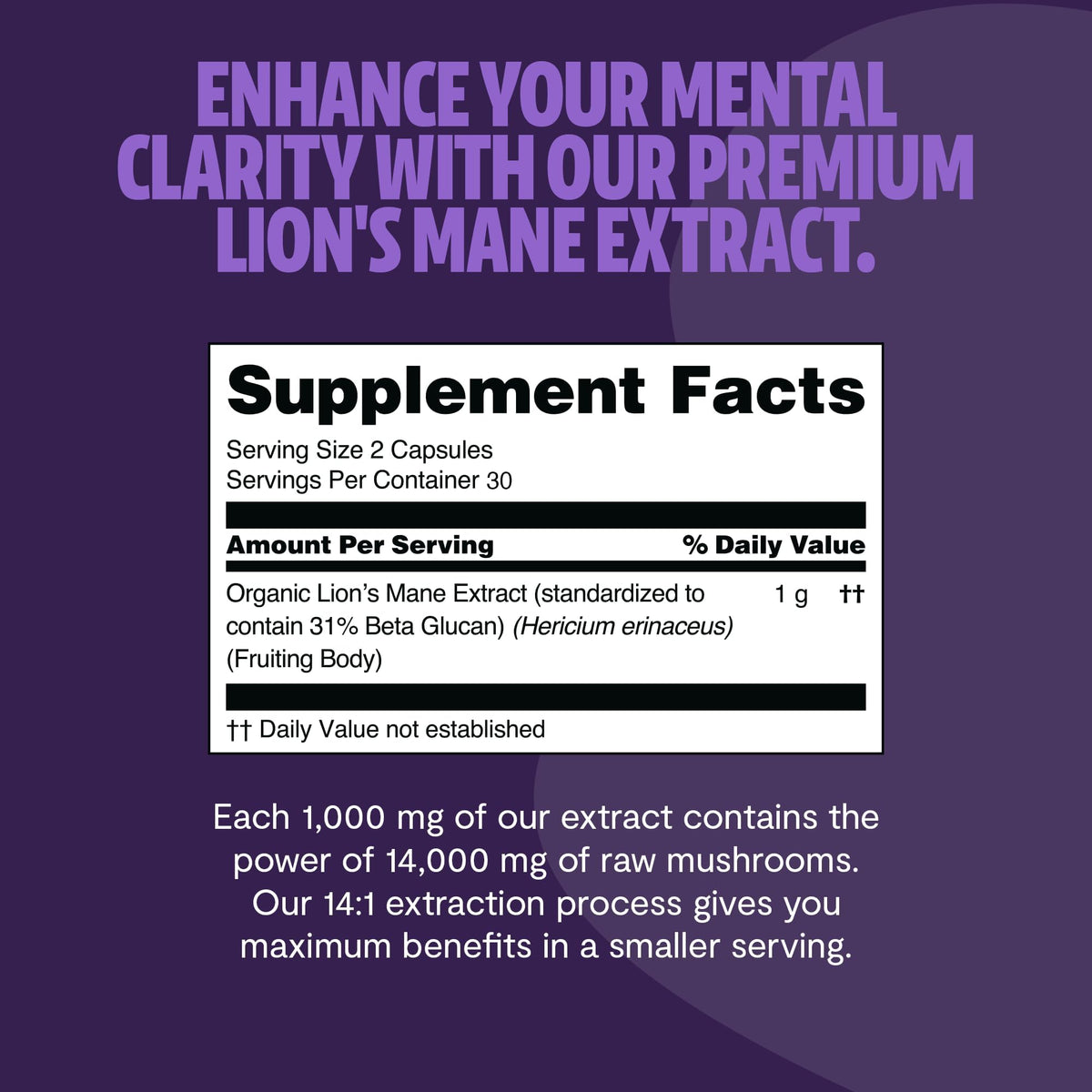 Flacon de 180 capsules de Lions Mane FreshCap