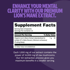 Flacon de 180 capsules de Lions Mane FreshCap
