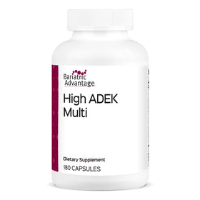 Flacon de 180 capsules de multivitamines ADEK de Bariatric Advantage