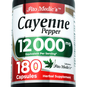 Flacon de 180 capsules de poivre de cayenne FITO MEDIC'S vue de face