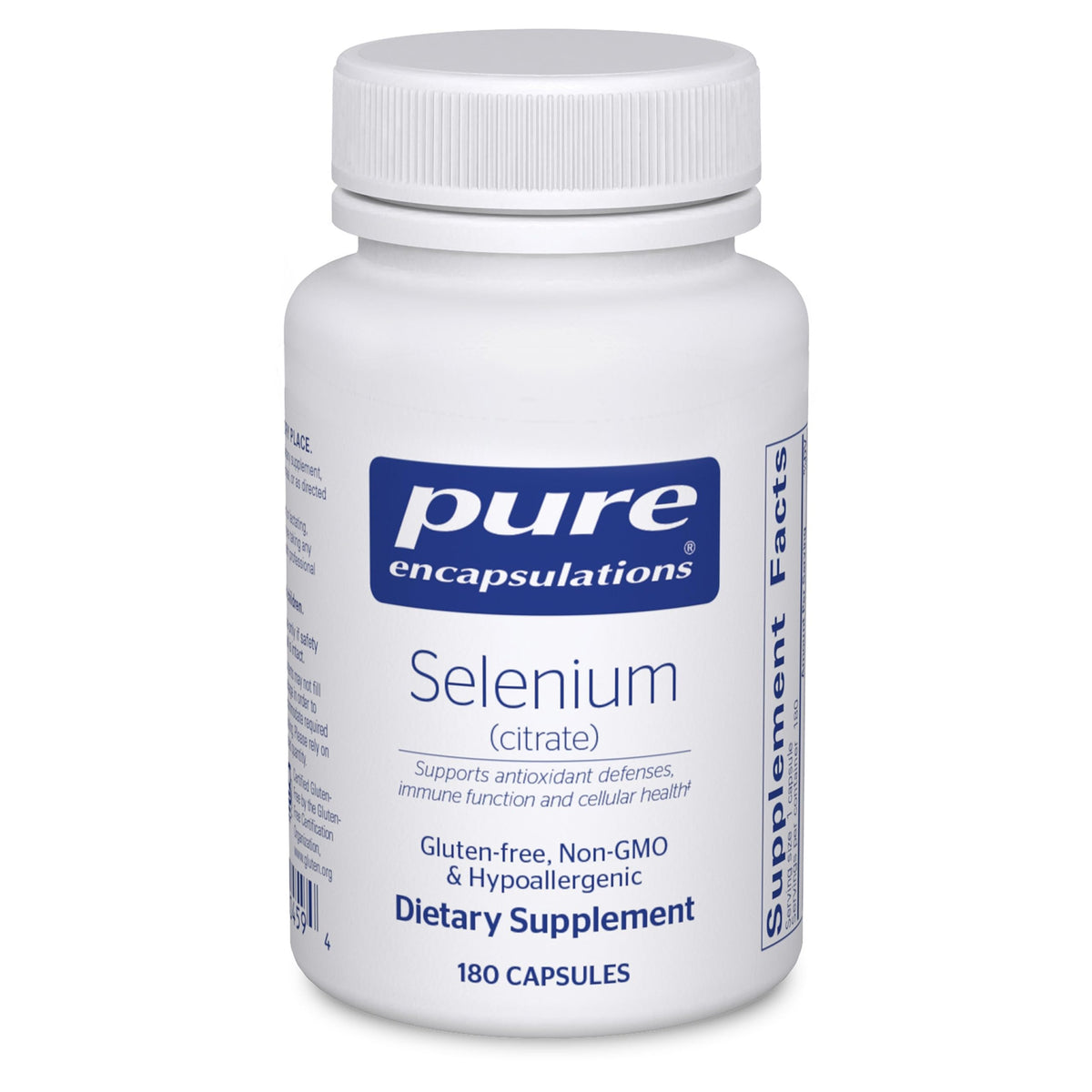Flacon de 180 capsules de Sélénium (Citrate) Pure Encapsulations