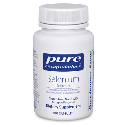Flacon de 180 capsules de Sélénium (Citrate) Pure Encapsulations