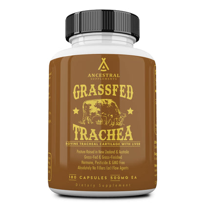 Flacon de 180 capsules de trachée de boeuf Ancestral Supplements