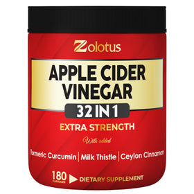 Flacon de 180 capsules de vinaigre de cidre de pomme Zolotus