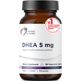 Flacon de 180 capsules DHEA Designs for Health vue de face