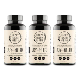 Flacon de 180 capsules Happy Healthy Hippie avec 7 herbes naturelles