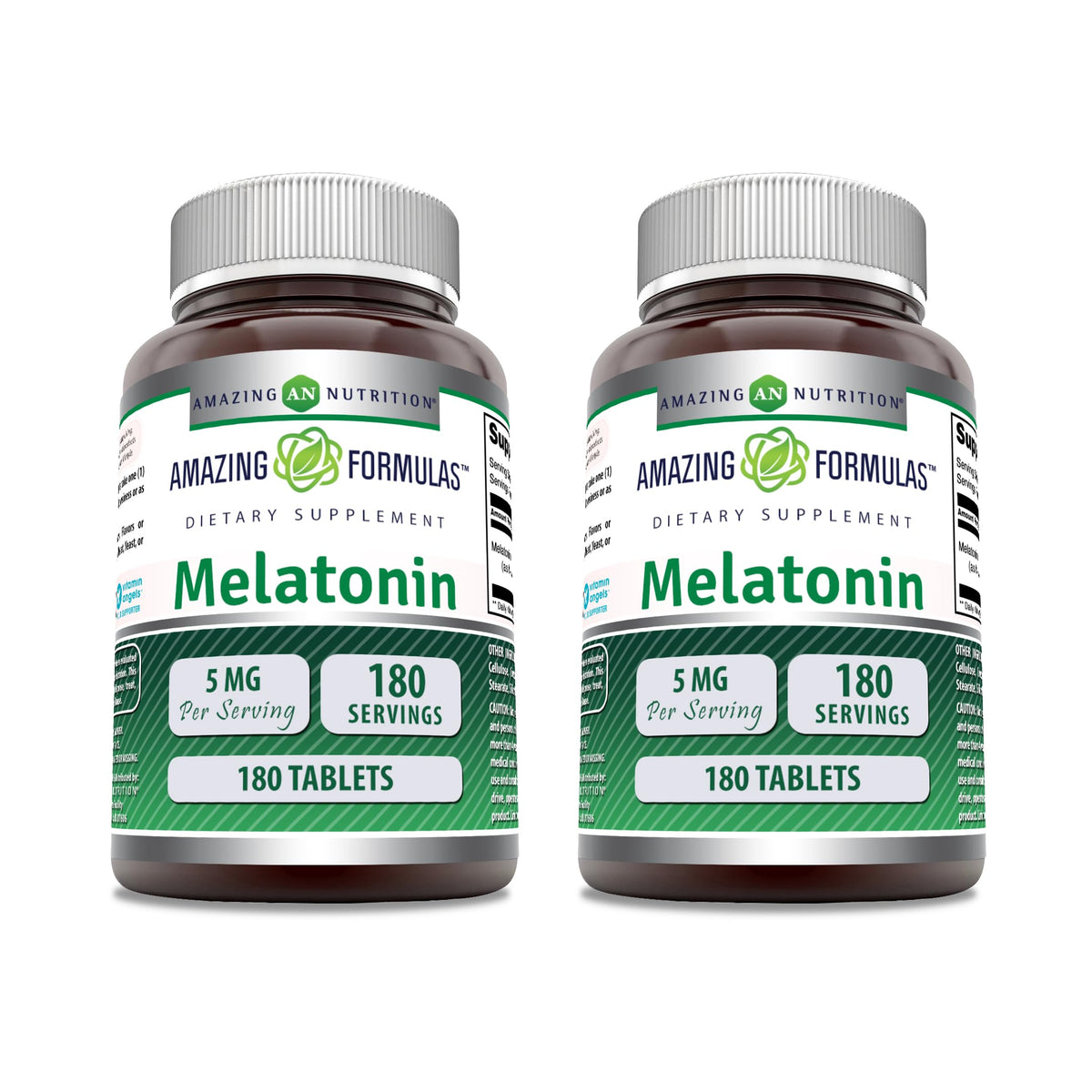 Flacon de 180 comprimés de Melatonine 5 Mg Amazing Nutrition