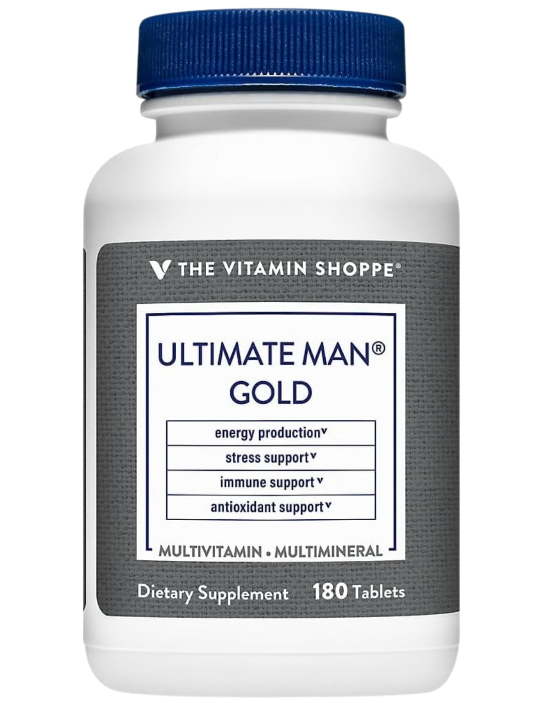 Flacon de 180 comprimés de multivitamines Ultime Homme de The Vitamin Shoppe