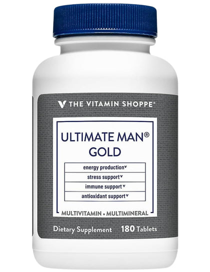 Flacon de 180 comprimés de multivitamines Ultime Homme de The Vitamin Shoppe