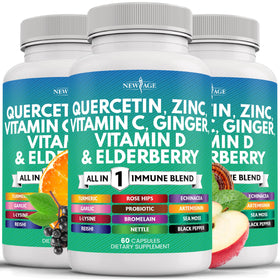 Flacon de 180 comprimés Quercétine Zinc Vitamine C D de NEW AGE