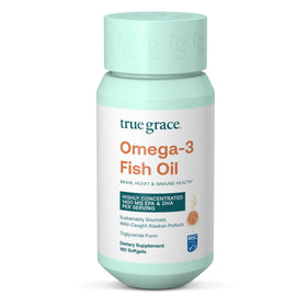 Flacon de 180 gélules d'huile de poisson Omega-3 True Grace