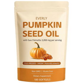 Flacon de 180 gélules molles d'huile de pépin de citrouille CURAIY avec Saw Palmetto