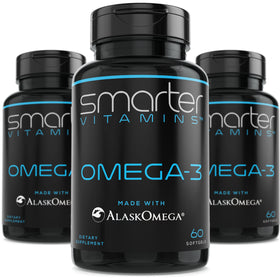 Flacon de 180 gélules Omega-3 SmarterVitamins vue de face