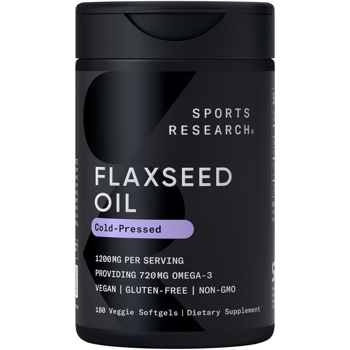 Flacon de 180 Plantgels d'huile de lin Vegan Sports Research