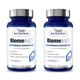 Flacon de 1MD Nutrition BiomeMD Probiotiques 60 capsules vue de face