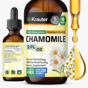 Flacon de 2 fl oz d'extrait de camomille BIO KRAUTER avec étiquette