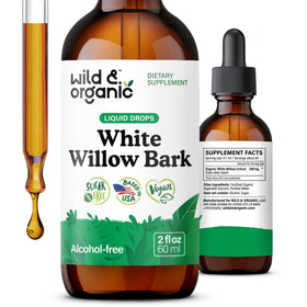Flacon de 2 fl oz d'extrait de saule blanc Wild & Organic avec étiquette