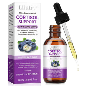 Flacon de 2 fl oz de complément alimentaire liquide Cortisol XCTTDXEH