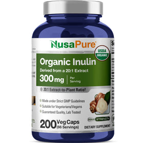 Flacon de 200 capsules d'Inuline Biologique NusaPure