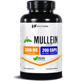 Flacon de 200 capsules végétales d'extrait de feuille de mullein Healthfare
