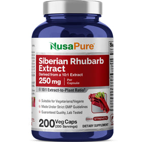 Flacon de 200 gélules de rhubarbe sibérienne NusaPure