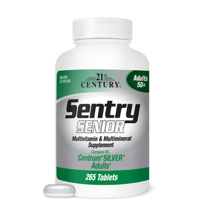 Flacon de 21st Century Sentry Senior Multivitamin 265 comprimés