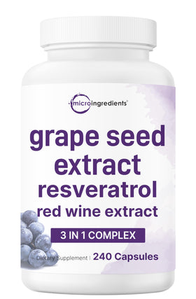 Flacon de 240 capsules d'extrait de pépin de raisin Micro Ingredients