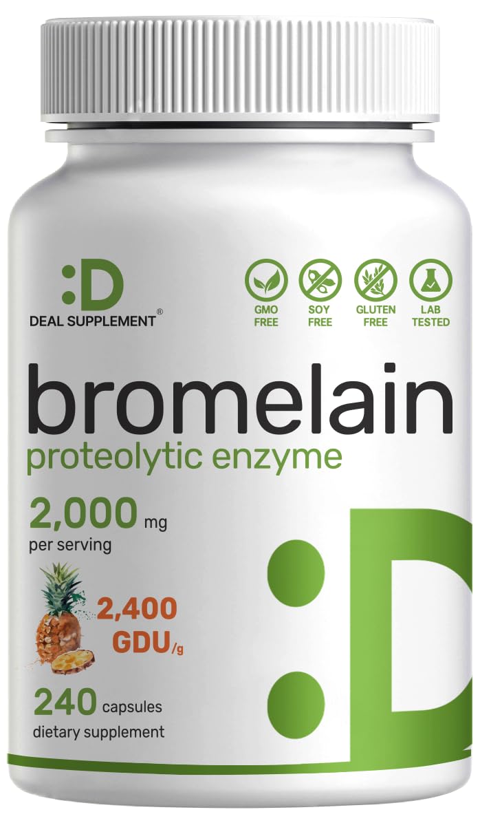 Flacon de 240 capsules de bromélaïne DEAL SUPPLEMENT