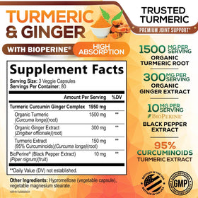 Flacon de 240 capsules de curcuma et gingembre Nature's Nutrition