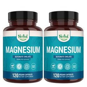 Flacon de 240 capsules de magnésium glycinate Nested Naturals