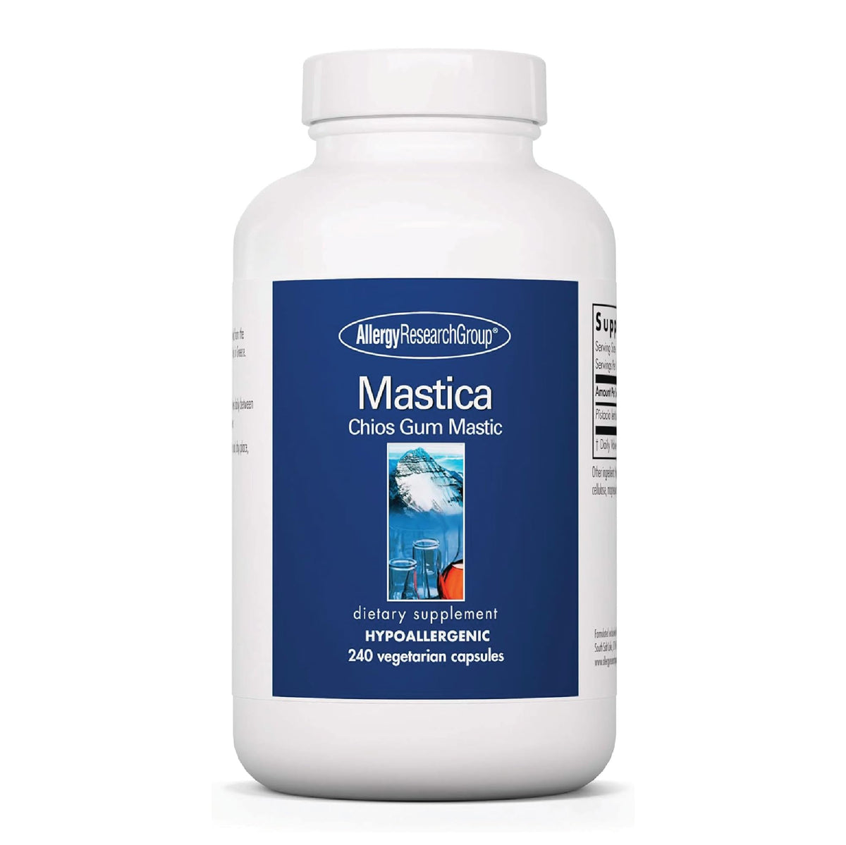 Flacon de 240 capsules de résine de mastic Chios Allergy Research Group