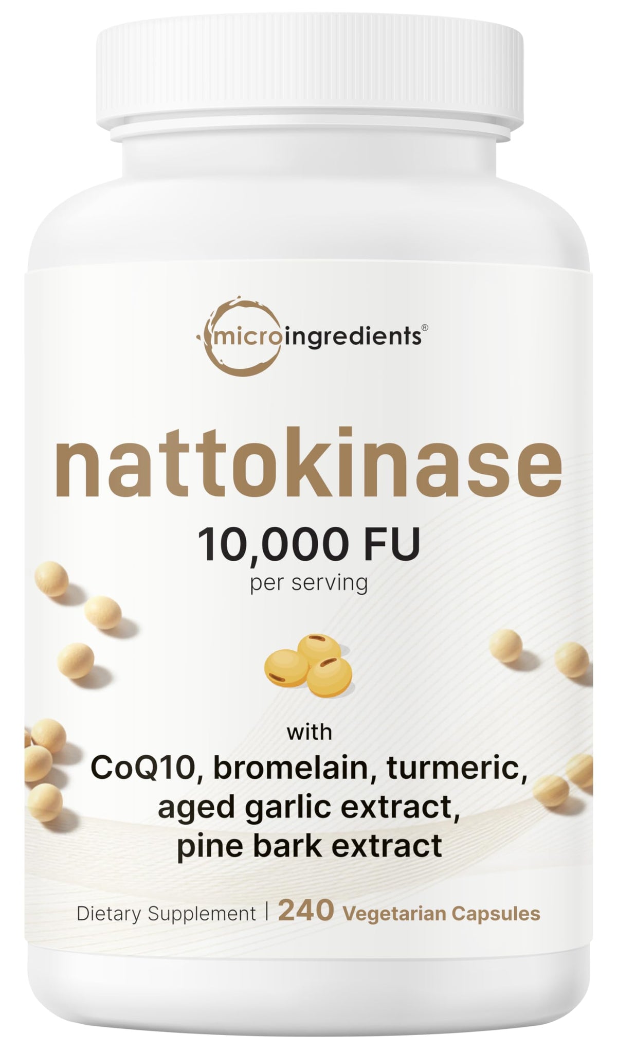 Flacon de 240 capsules végétales de Nattokinase Micro Ingredients