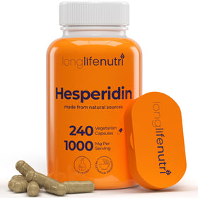 Flacon de 240 gélules d'hespéridine 1000mg LongLifeNutri vue de face