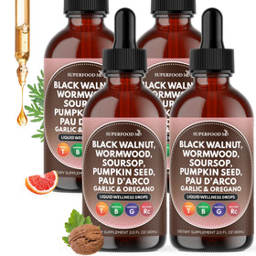 Flacon de 240 ml de Nettoyage Noix Noire et Absinthe de Superfood MD