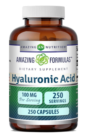 Flacon de 250 capsules d'acide hyaluronique Amazing Nutrition