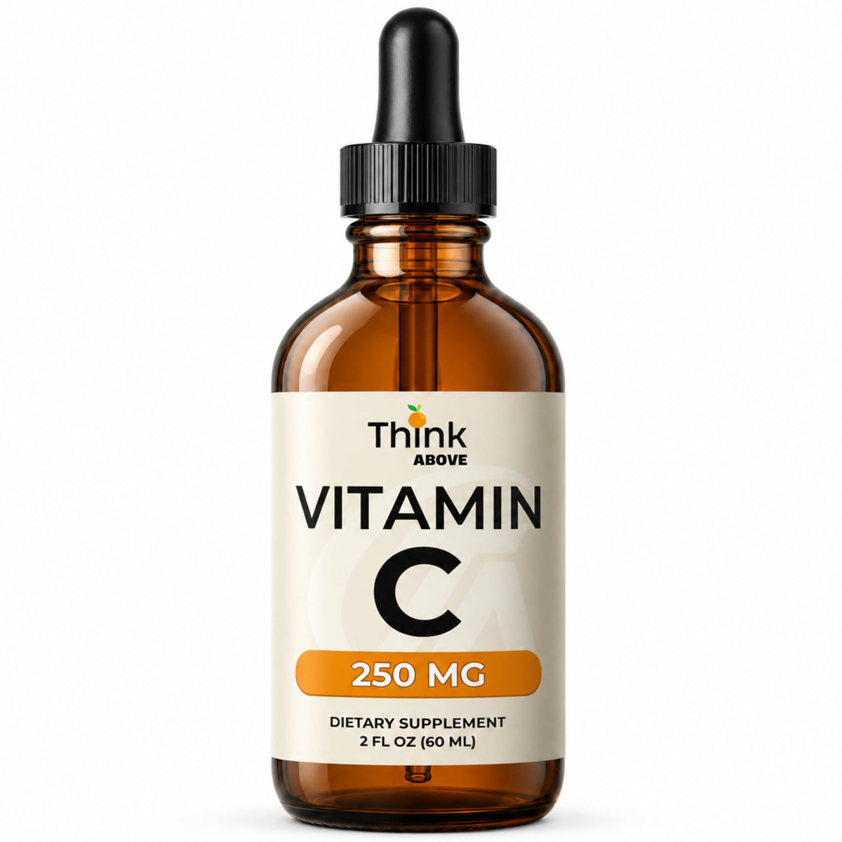 Flacon de 250 mg Gouttes de Vitamine C Think Above vue avant