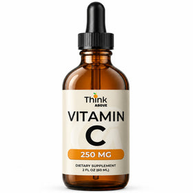 Flacon de 250 mg Gouttes de Vitamine C Think Above vue avant