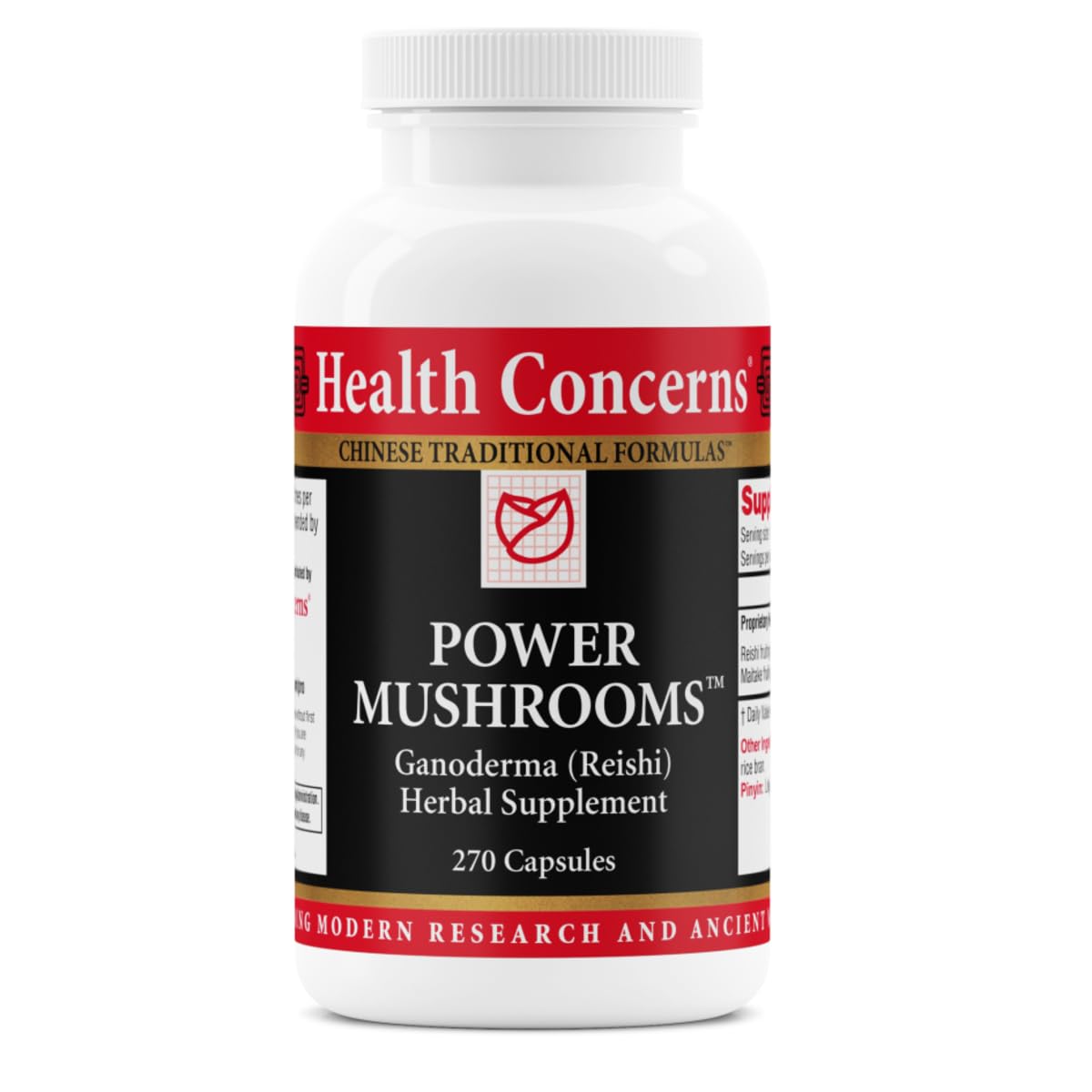 Flacon de 270 capsules végétales de champignons Health Concerns