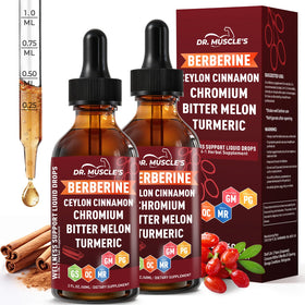 Flacon de 290g de DR. MUSCLE'S Complément Alimentaire Berbérine avec Cannelle de Ceylan
