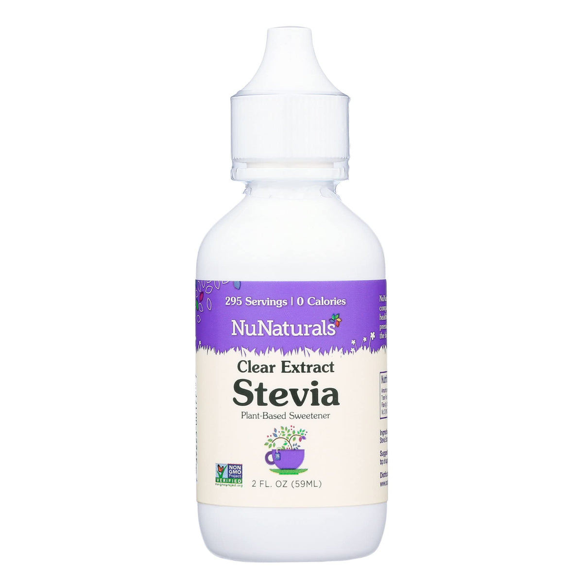 Flacon de 2oz d'édulcorant liquide Nunaturals Stevia sans saveur