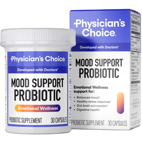 Flacon de 30 capsules de probiotique de soutien de l'humeur Physician's CHOICE