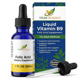 Flacon de 30 ml d'acide folique liquide Herb-Science