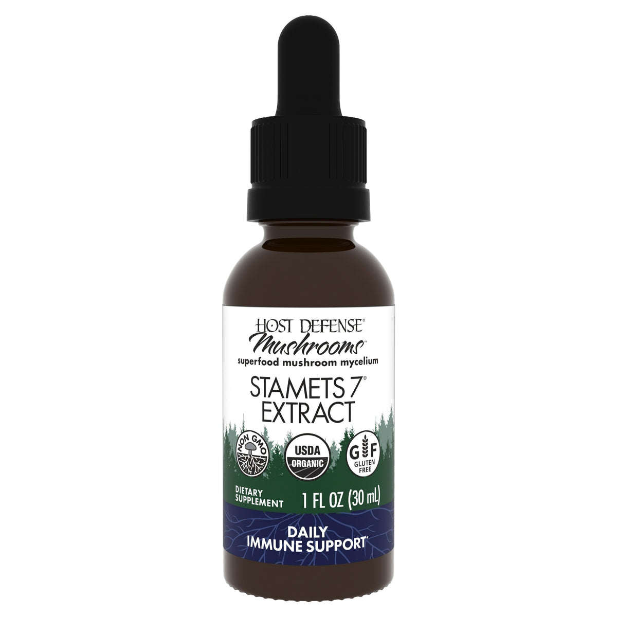 Flacon de 30 ml d'extrait de champignons Host Defense Stamets 7