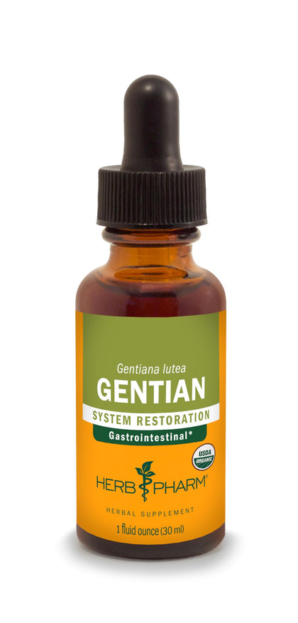 Flacon de 30 ml d'extrait liquide de gentiane Herb Pharm