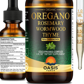 Flacon de 30 ml d'huile d'origan bio OASIS FORCE