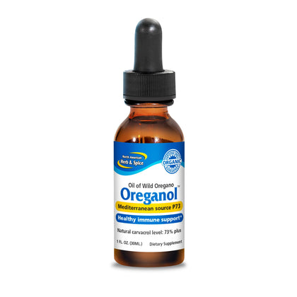 Flacon de 30 ml d'huile d'origan bio Oreganol P73 de NORTH AMERICAN HERB & SPICE