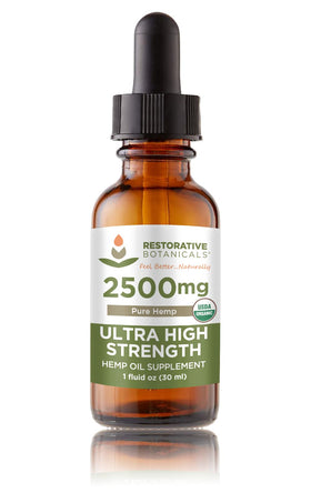 Flacon de 30 mL d'huile de chanvre bio Restorative Botanicals