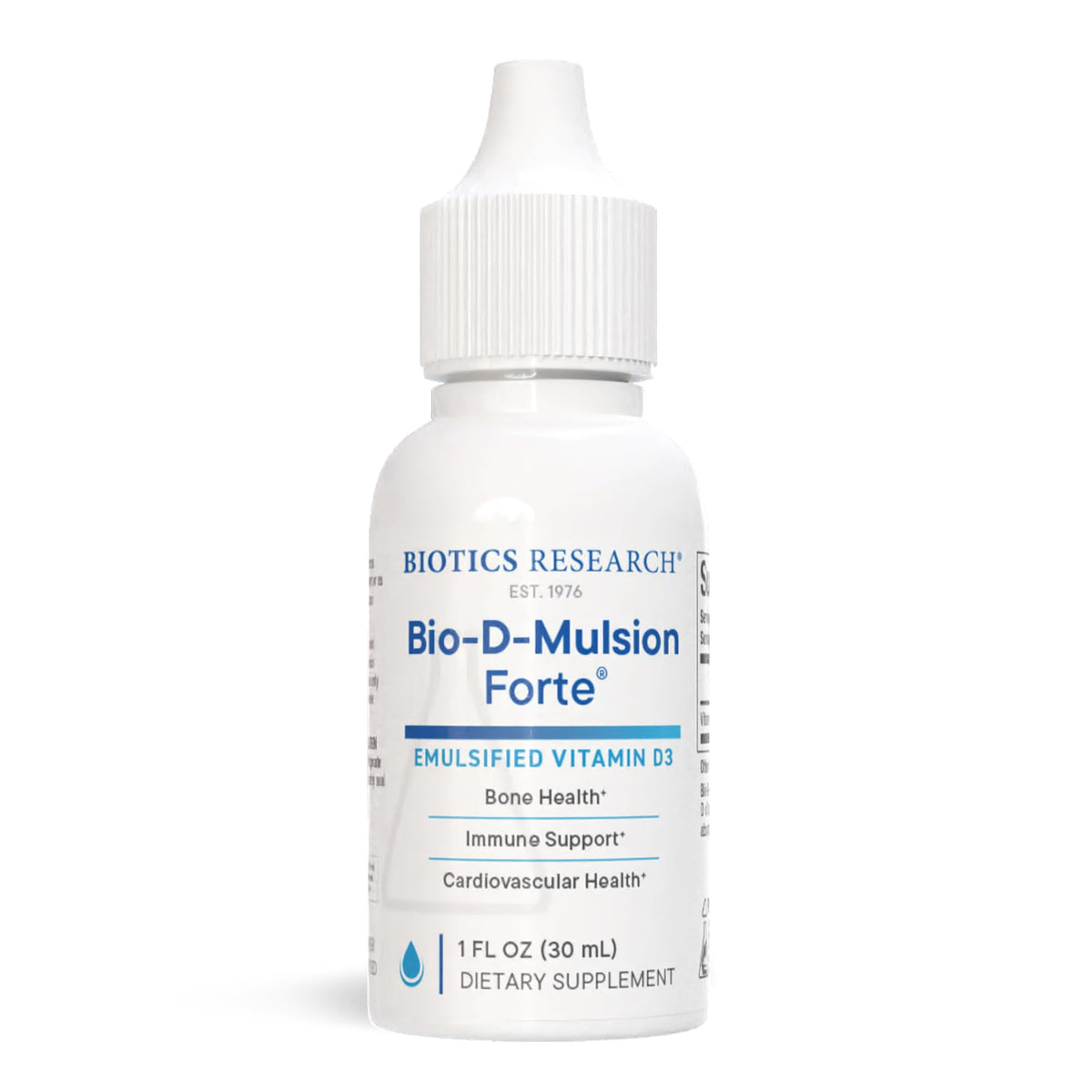 Flacon de 30 ml de Bio-D-Mulsion Forte de BIOTICS RESEARCH