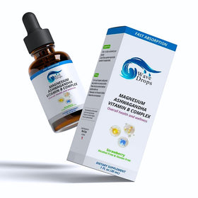 Flacon de 30 ml de gouttes liquides Wave Drops avec étiquette