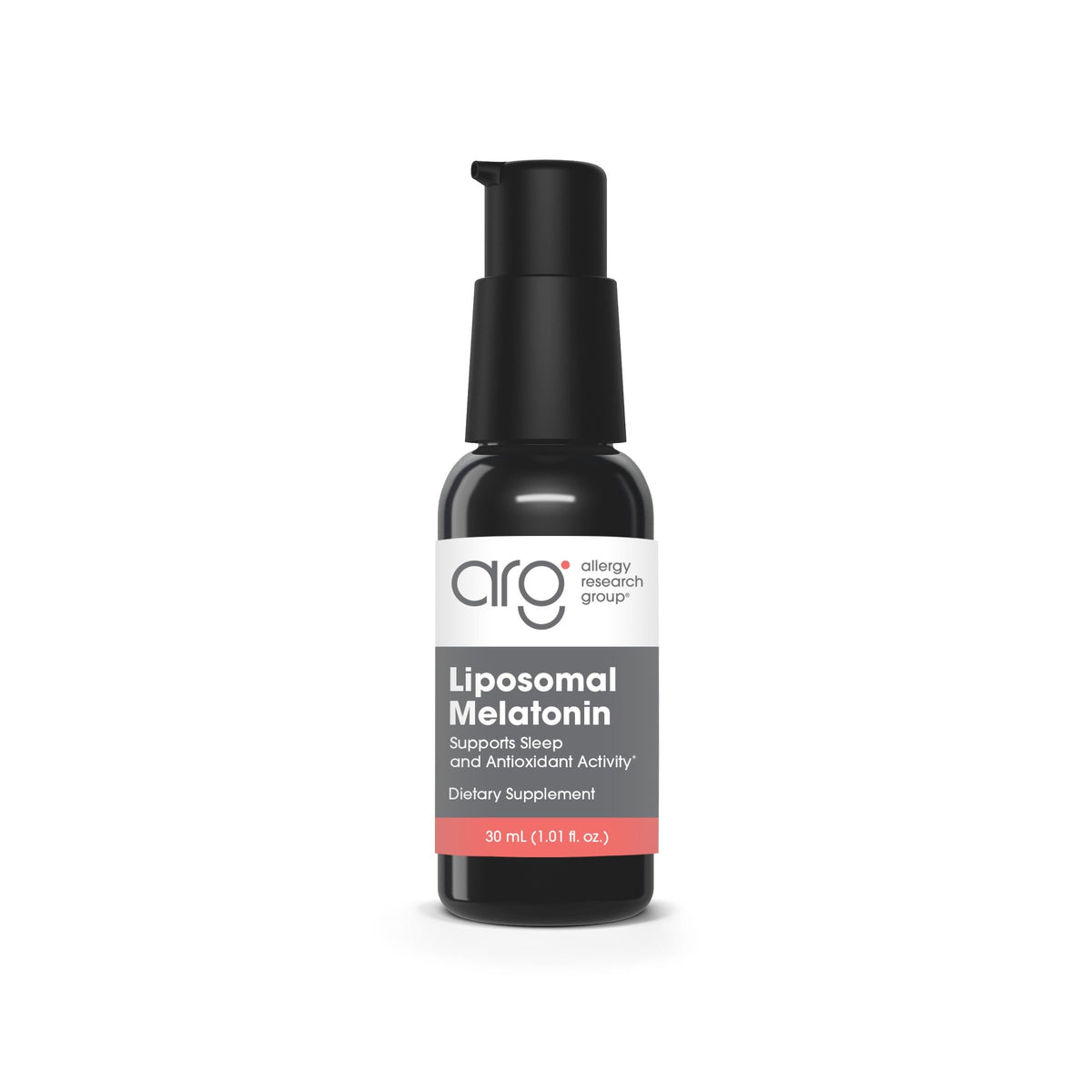 Flacon de 30 mL de mélatonine liposomale d'Allergy Research Group